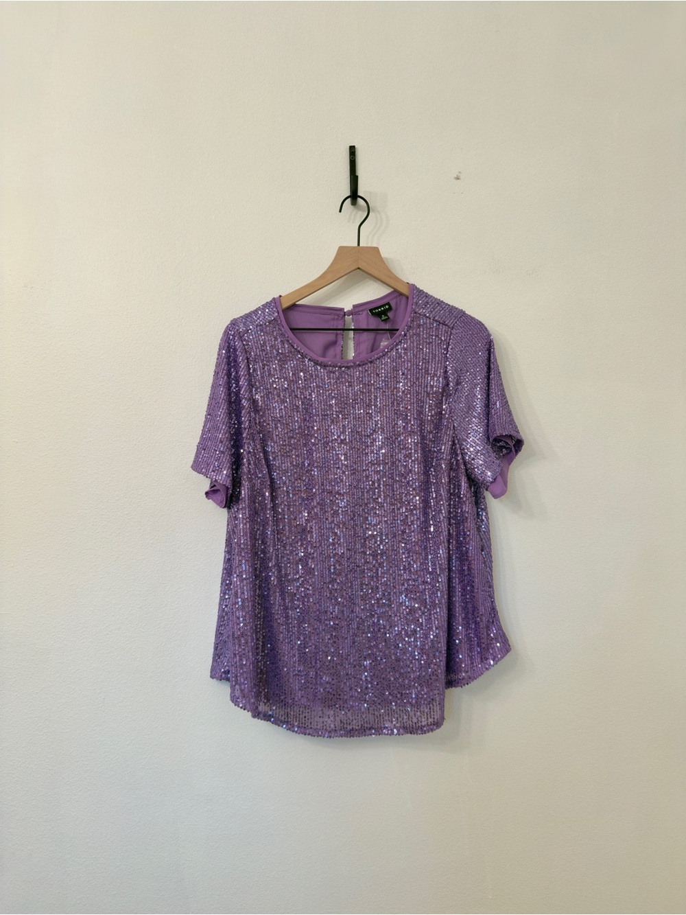 torrid Purple Sequin Short Sleeve Tee